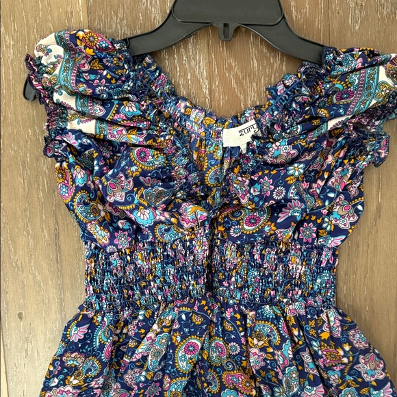 Zury Silk Floral Blue Maxi Dress - Picture 4 of 10